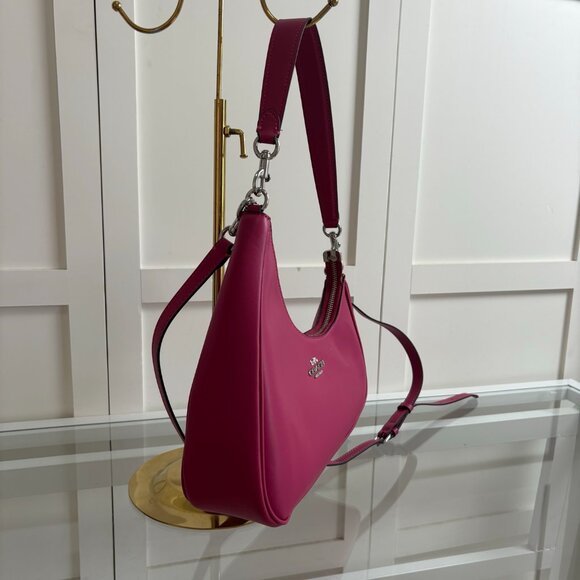 Coach Maroon Hobo Bag A Blend of Retro Charm and Modern Functionality - Picture 4 of 6
